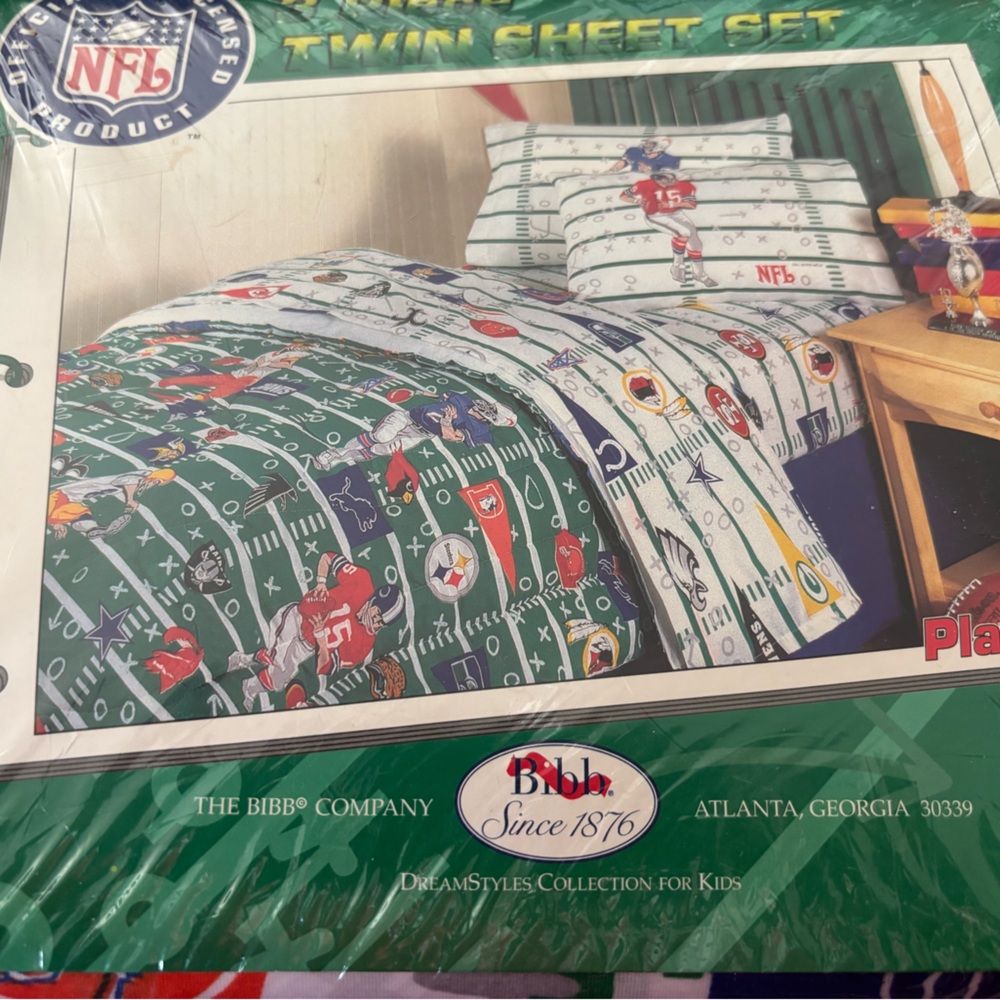NEW NFL bibb vintage NFL Twin Sheet Set